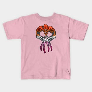 Lesbian Flag Skeleton Love Kids T-Shirt